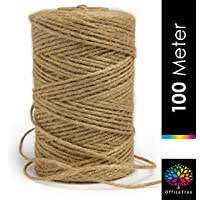 OfficeTree Cuerda Manualidades 100 m - Cuerda de Yute 1 Rollo - Producto Natural de Alta calidad para el Hogar…